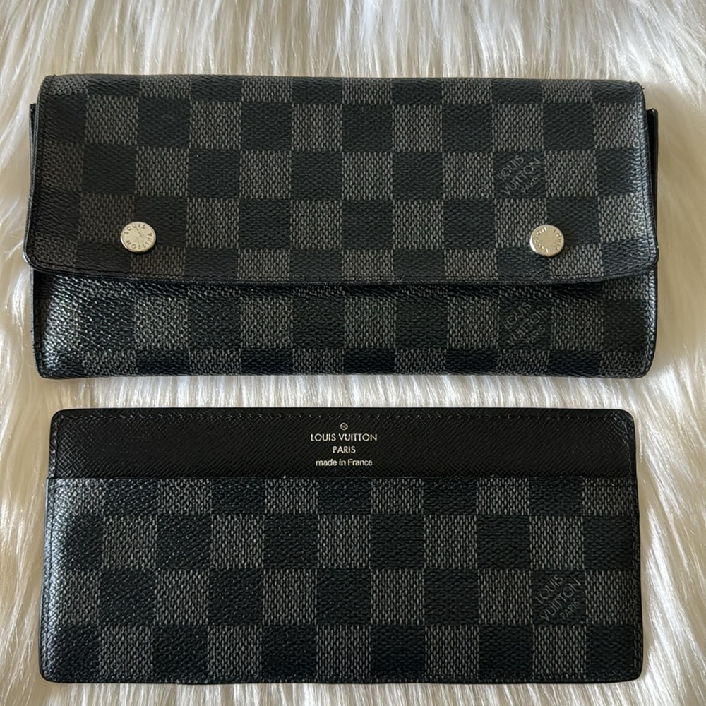 LOUIS VUITTON Long Wallet Damier Graphite Portefeuille Modular